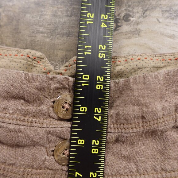 Elevenses 100% Linen Wide Leg Pants Women’s Size 12 Light Brown/Taupe - Picture 5 of 11